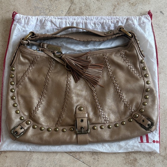 Isabella Fiore Metallic Bronze Shoulder Bag - Picture 1 of 4
